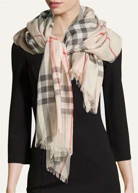 burberry giant check gauze scarf trench|Burberry Gauze Giant Check Scarf, Blue .